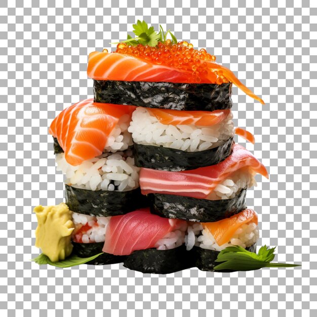 PSD sushi sur un fond transparent