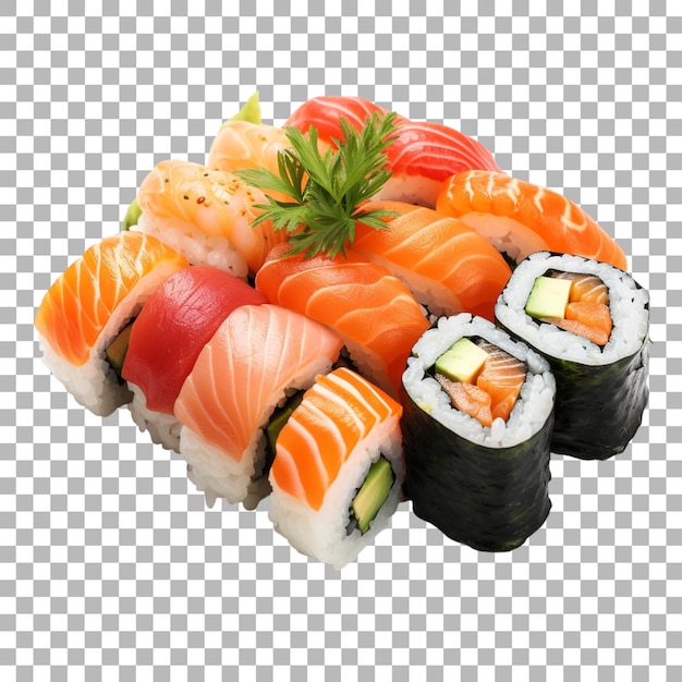 PSD sushi sur un fond transparent