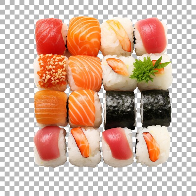 PSD sushi sur un fond transparent