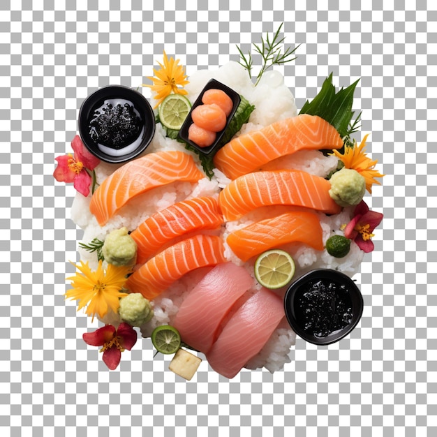 PSD sushi sur un fond transparent