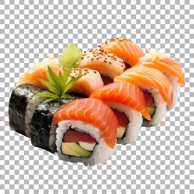 PSD sushi en un fondo transparente