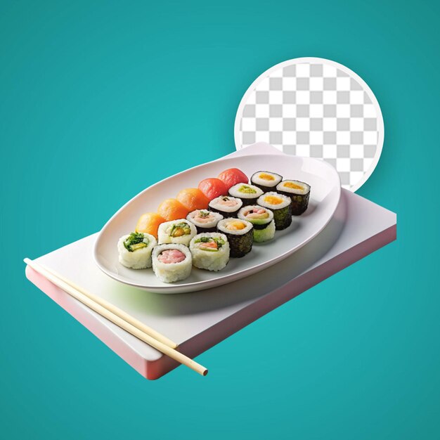 PSD sushi isolé