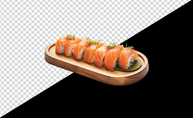 PSD sushi de pescado de salmón gratis con fondo png y psd