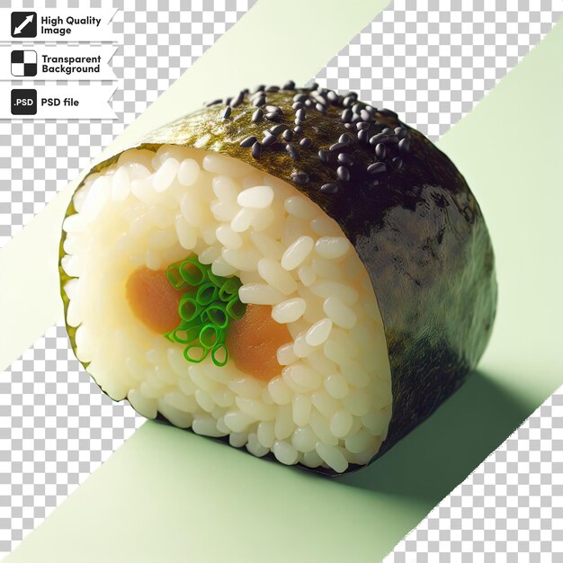 PSD sushi psd avec des baguettes sur un fond transparent