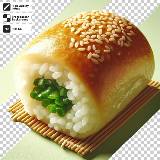 PSD sushi psd avec des baguettes sur un fond transparent