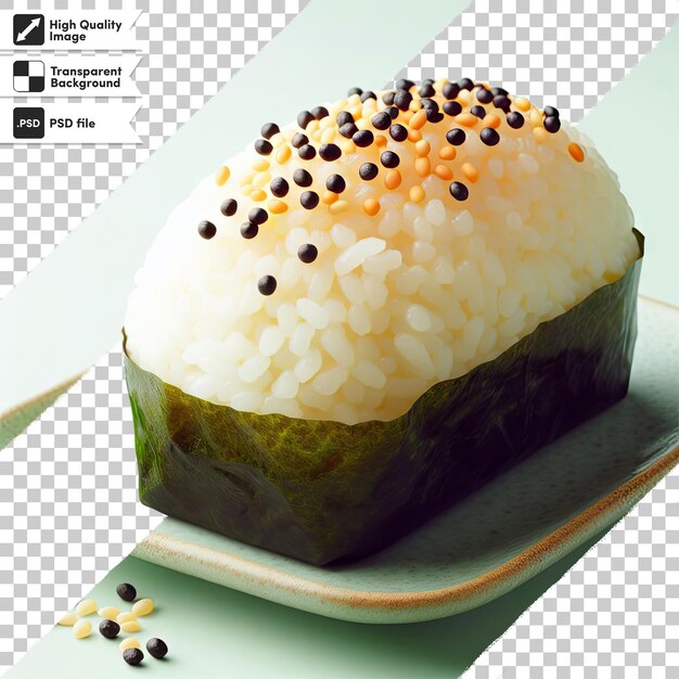 Sushi psd com pauzinhos em fundo transparente