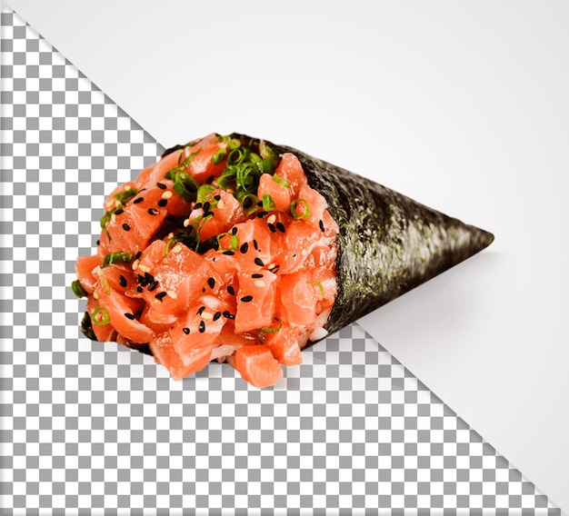 Sushi sobre fondo transparente para composición