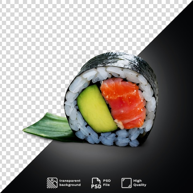 Un sushi y sushi establecidos en un fondo transparente