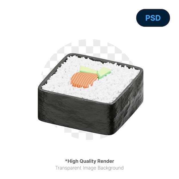 PSD sushi tobiko 3d icon premium psd (en anglais)