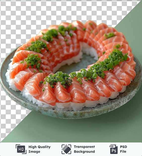 PSD sushi yakiniku sur une assiette