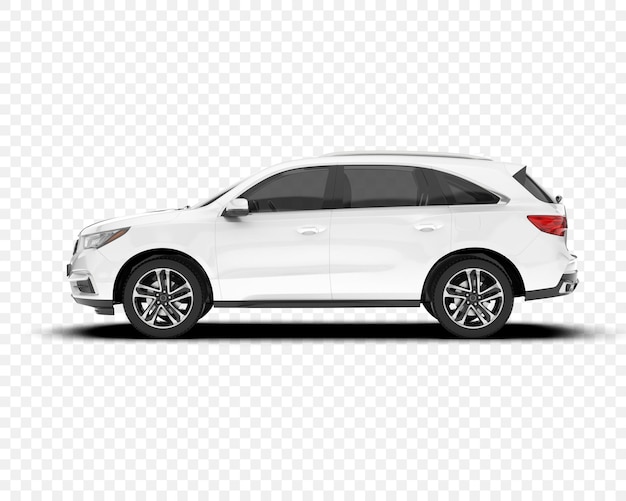 Le SUV Acura MDX est blanc.