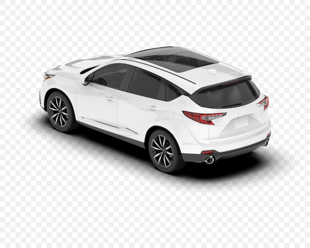 SUV Acura RDX blanco sobre un fondo transparente