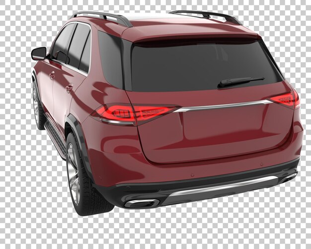 SUV auf transparentem Hintergrund. 3D-Rendering - Abbildung