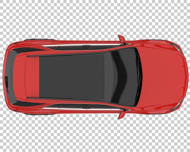 SUV auf transparentem Hintergrund. 3D-Rendering - Abbildung
