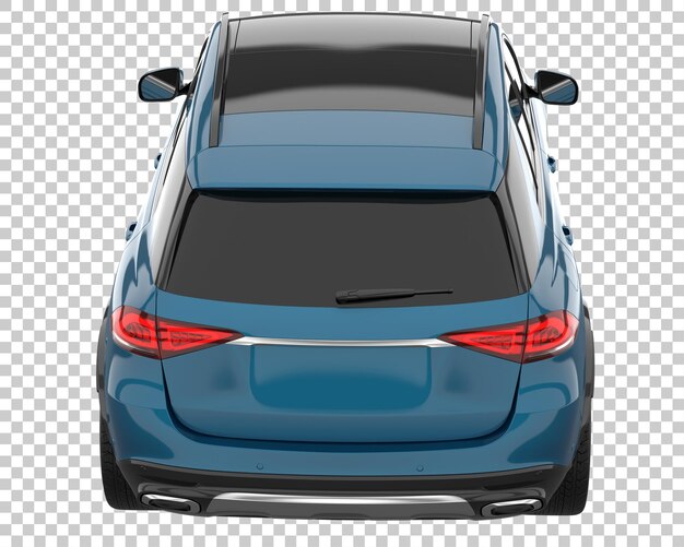 SUV auf transparentem Hintergrund. 3D-Rendering - Abbildung