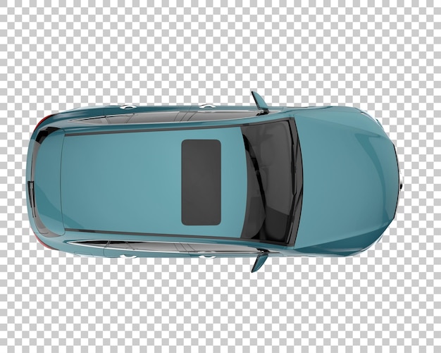SUV auf transparentem Hintergrund. 3D-Rendering - Abbildung