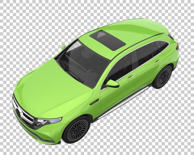 SUV auf transparentem Hintergrund. 3D-Rendering - Abbildung