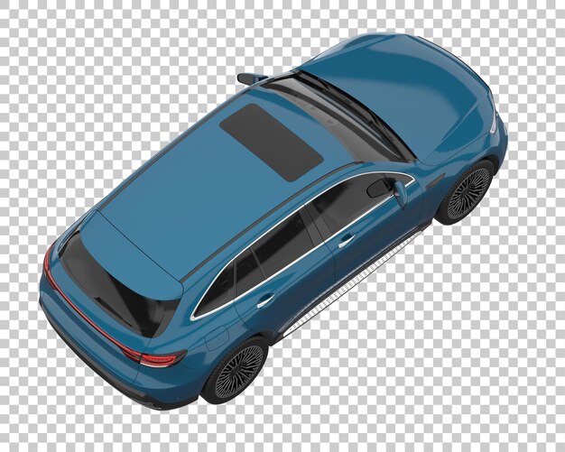 SUV auf transparentem Hintergrund. 3D-Rendering - Abbildung