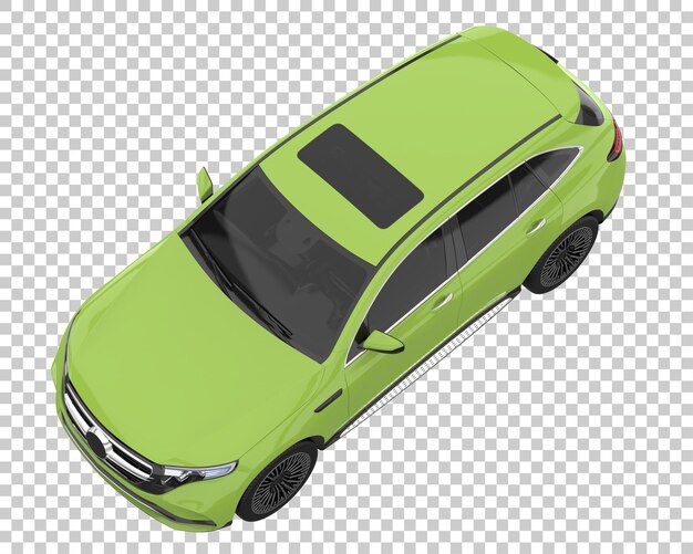 SUV auf transparentem Hintergrund. 3D-Rendering - Abbildung