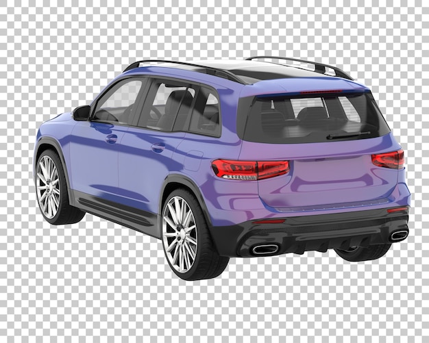 SUV auf transparentem Hintergrund. 3D-Rendering - Abbildung