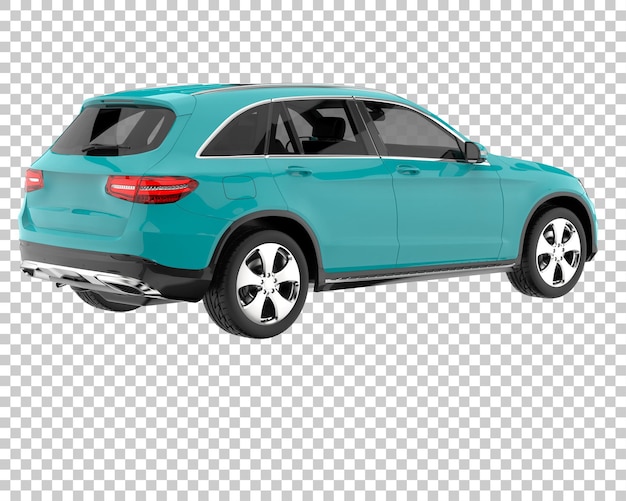 Suv auf transparentem hintergrund. 3d-rendering - abbildung