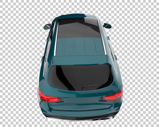 SUV auf transparentem Hintergrund. 3D-Rendering - Abbildung