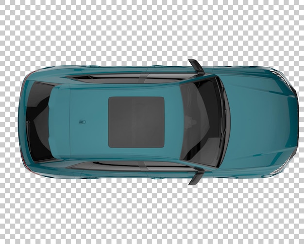 SUV auf transparentem Hintergrund. 3D-Rendering - Abbildung