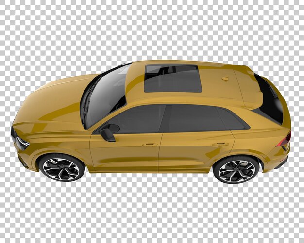 SUV auf transparentem Hintergrund. 3D-Rendering - Abbildung