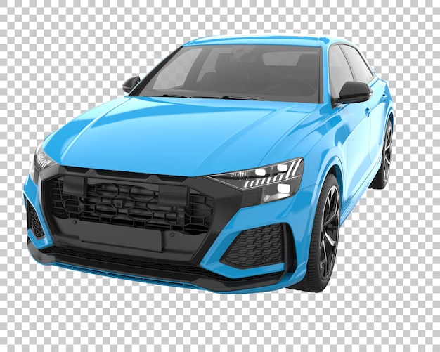 SUV auf transparentem Hintergrund. 3D-Rendering - Abbildung