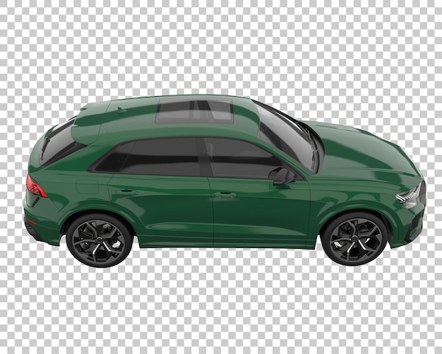 SUV auf transparentem Hintergrund. 3D-Rendering - Abbildung