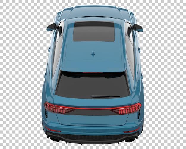 SUV auf transparentem Hintergrund. 3D-Rendering - Abbildung