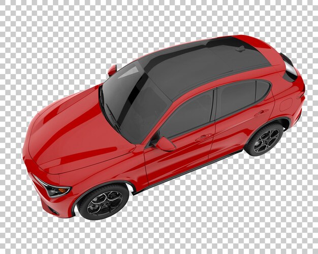 SUV auf transparentem Hintergrund. 3D-Rendering - Abbildung