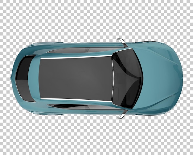 SUV auf transparentem Hintergrund. 3D-Rendering - Abbildung