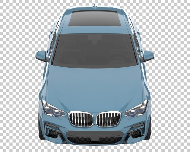 SUV auf transparentem Hintergrund. 3D-Rendering - Abbildung