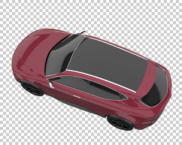 Suv auf transparentem hintergrund. 3d-rendering - abbildung