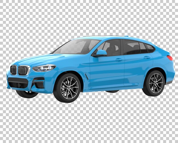 SUV auf transparentem Hintergrund. 3D-Rendering - Abbildung