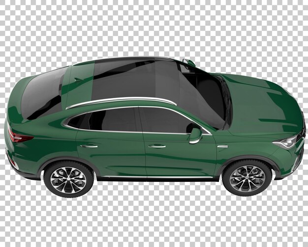 SUV auf transparentem Hintergrund. 3D-Rendering - Abbildung