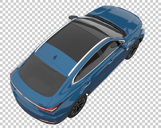SUV auf transparentem Hintergrund. 3D-Rendering - Abbildung