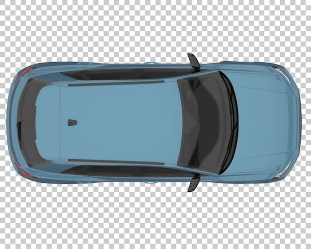 SUV auf transparentem Hintergrund. 3D-Rendering - Abbildung