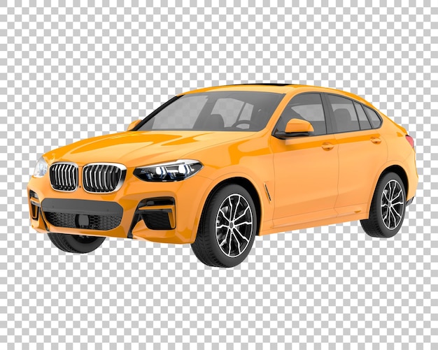 SUV auf transparentem Hintergrund. 3D-Rendering - Abbildung