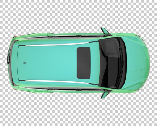 SUV auf transparentem Hintergrund. 3D-Rendering - Abbildung