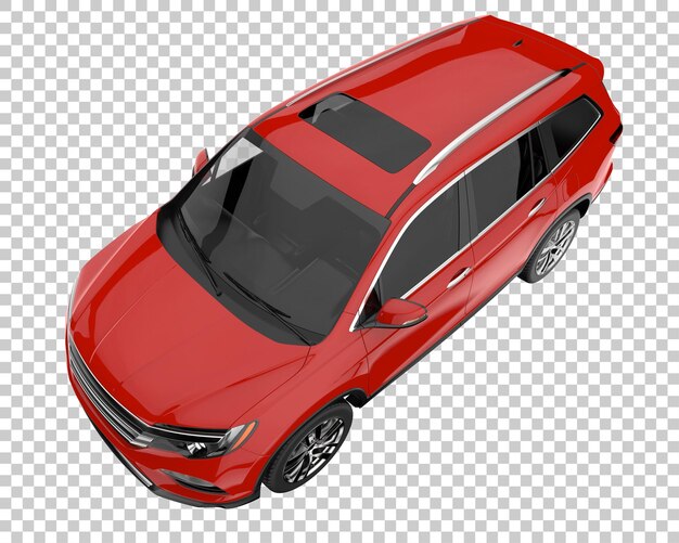 SUV auf transparentem Hintergrund. 3D-Rendering - Abbildung