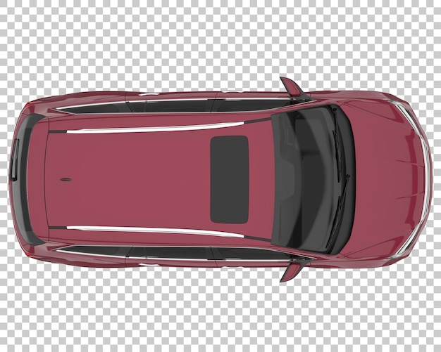 SUV auf transparentem Hintergrund. 3D-Rendering - Abbildung