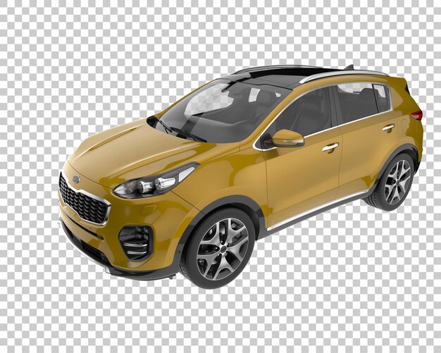 Suv auf transparentem hintergrund. 3d-rendering - abbildung