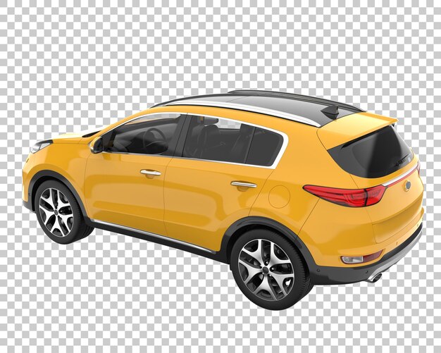 SUV auf transparentem Hintergrund. 3D-Rendering - Abbildung
