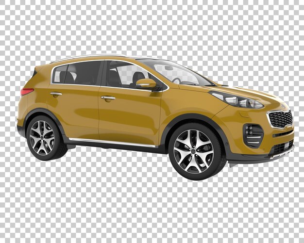 SUV auf transparentem Hintergrund. 3D-Rendering - Abbildung