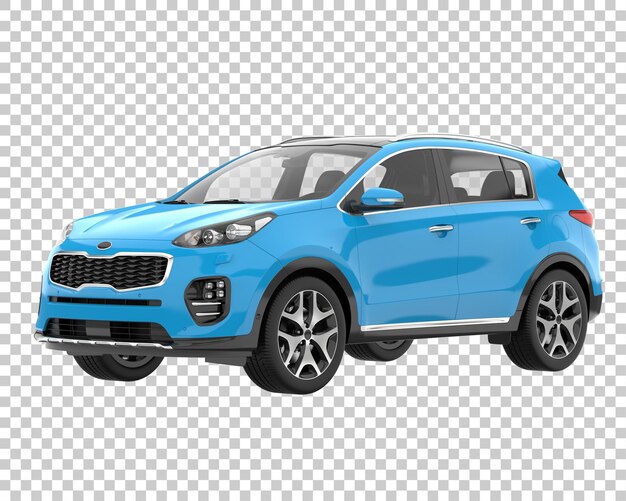 SUV auf transparentem Hintergrund. 3D-Rendering - Abbildung