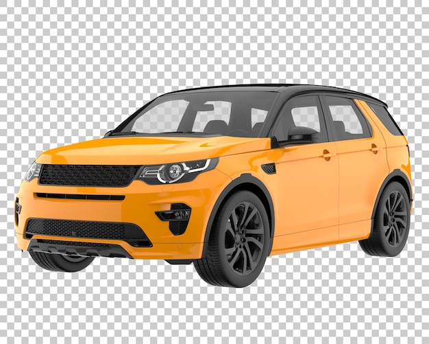 SUV auf transparentem Hintergrund. 3D-Rendering - Abbildung
