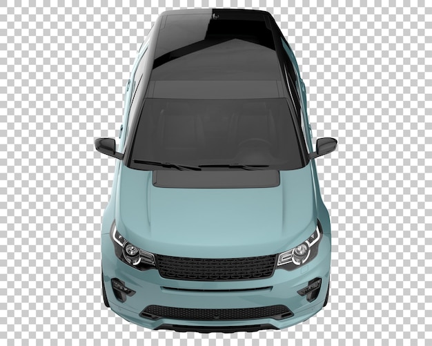 SUV auf transparentem Hintergrund. 3D-Rendering - Abbildung