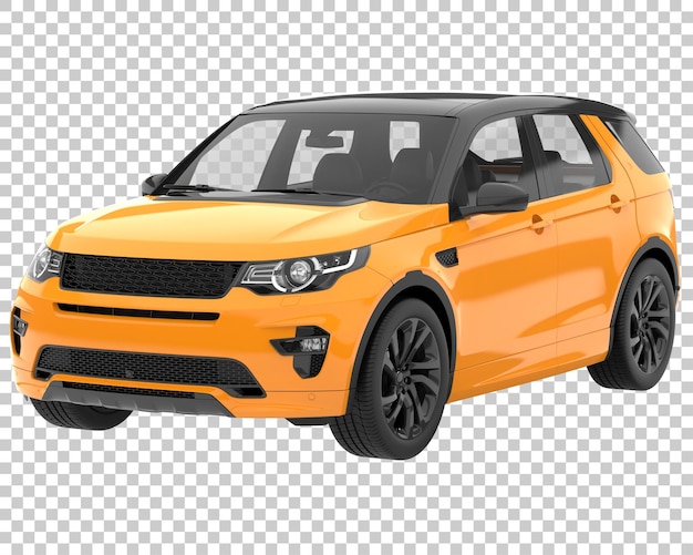 SUV auf transparentem Hintergrund. 3D-Rendering - Abbildung